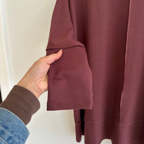SPANX P.L.T. Dolman Sweatshirt in Hickory Rouge NWT - Picture 5 of 8